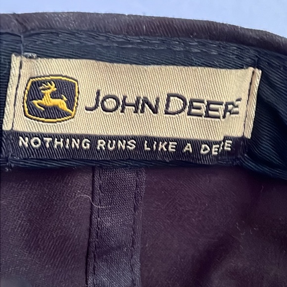 John Deere Cap Black Yellow Baseball Cap Hat Ball Cap - Picture 8 of 11